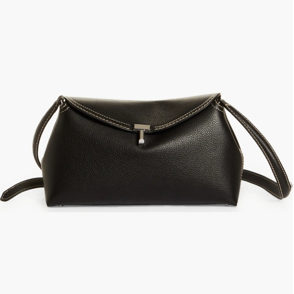 Toteme Black Crossbody Clutch Bag GRAIN